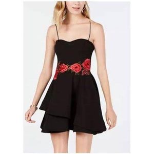 Juniors B Darlin Rose Fit and Flare Dress